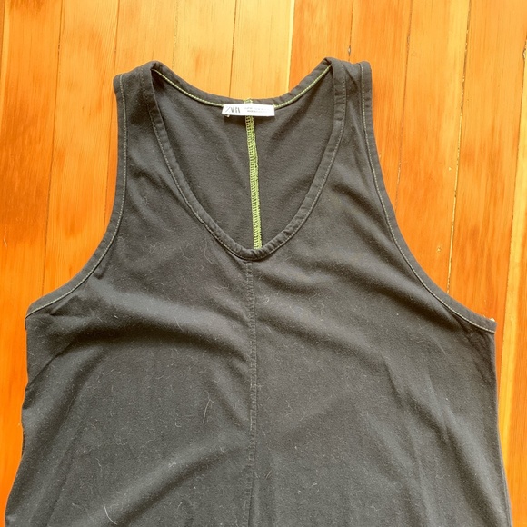 Zara black jersey tank dress M - Picture 2 of 4